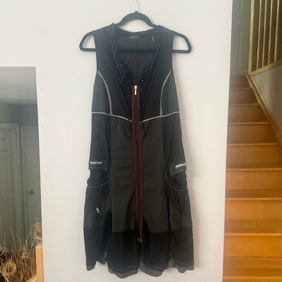 Tricotto Black and White Pinstripe Dress - Picture 1 of 4